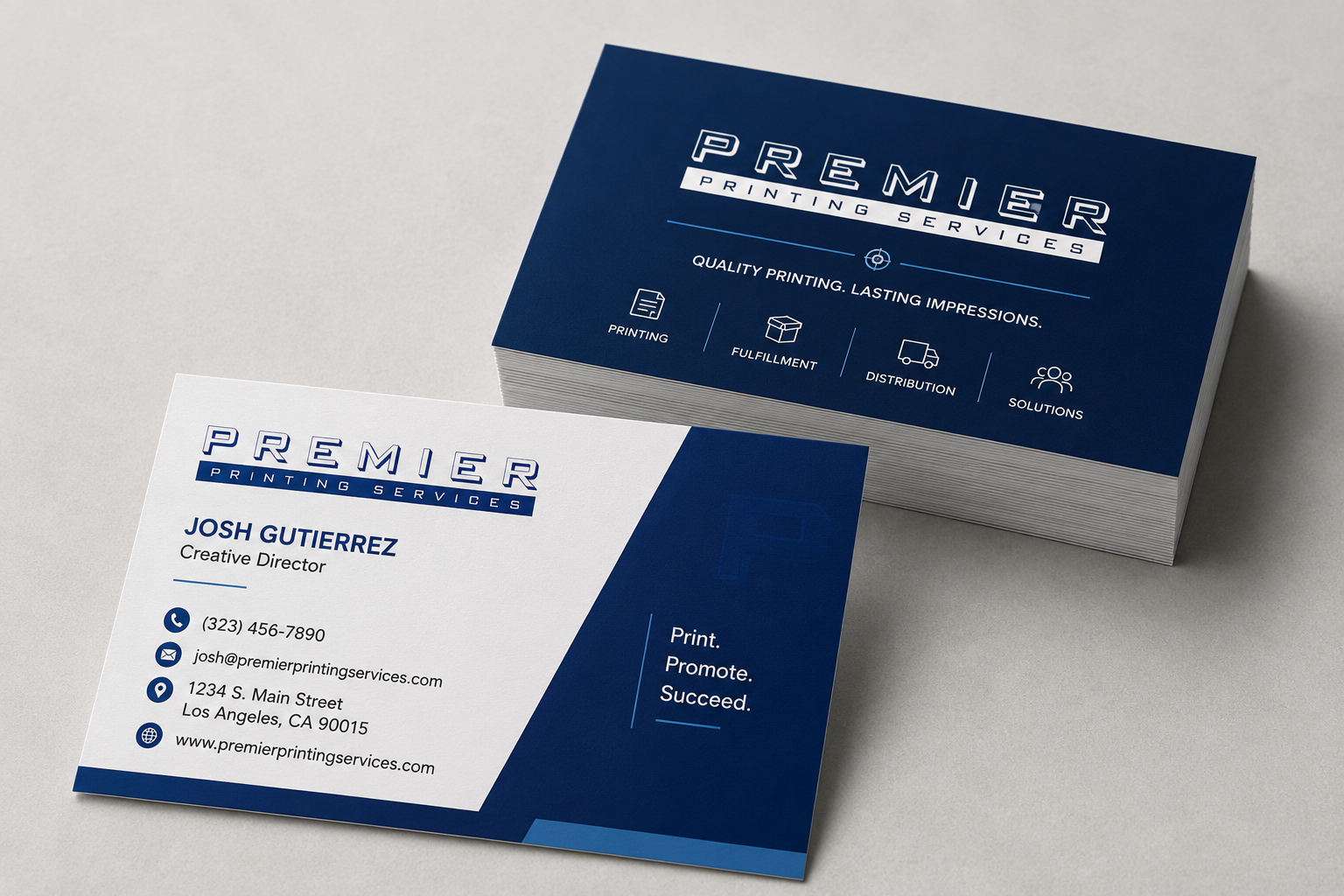 Corporate business cards.