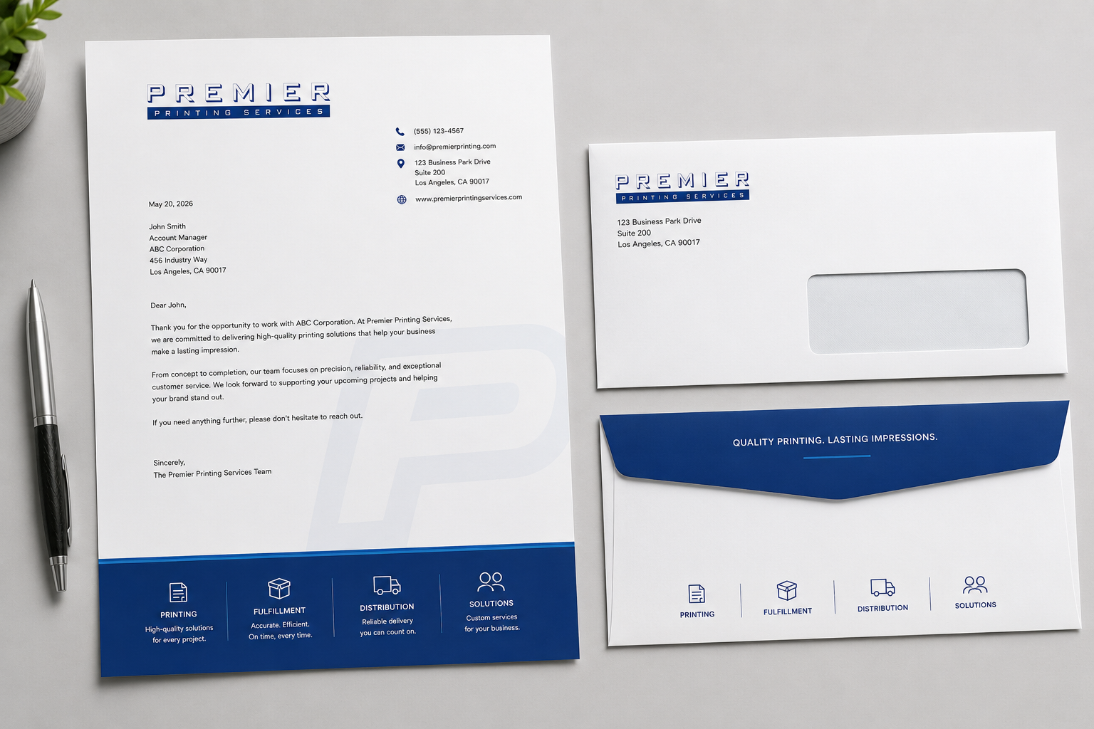 Corporate stationery.