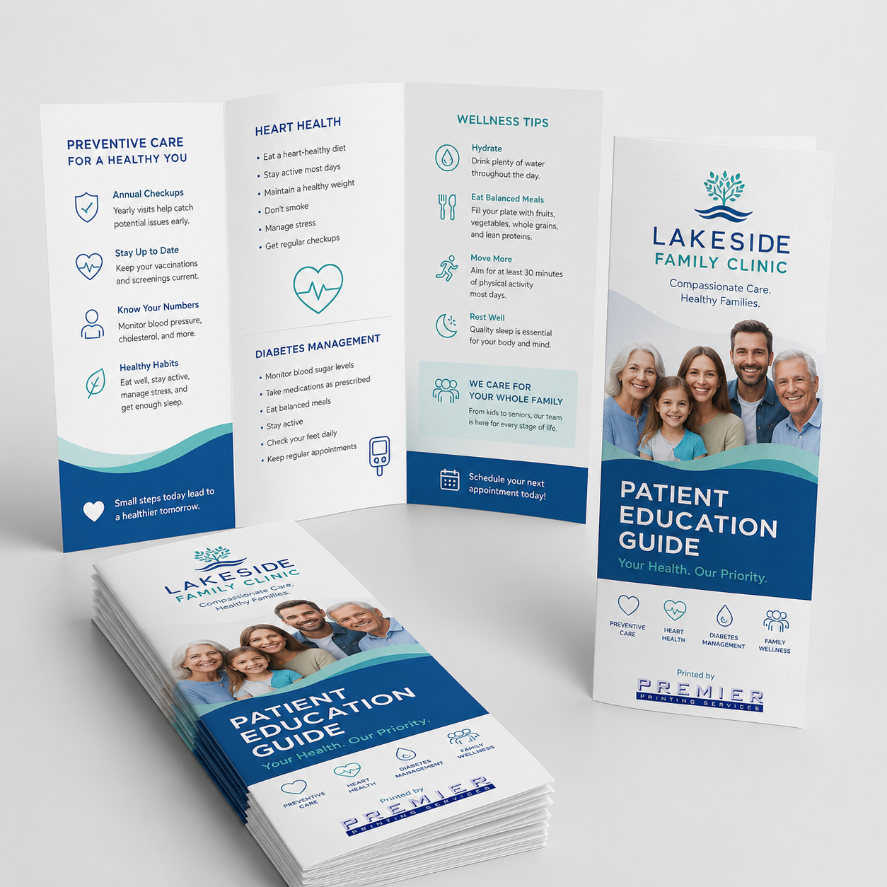 Healthcare brochure printing example.