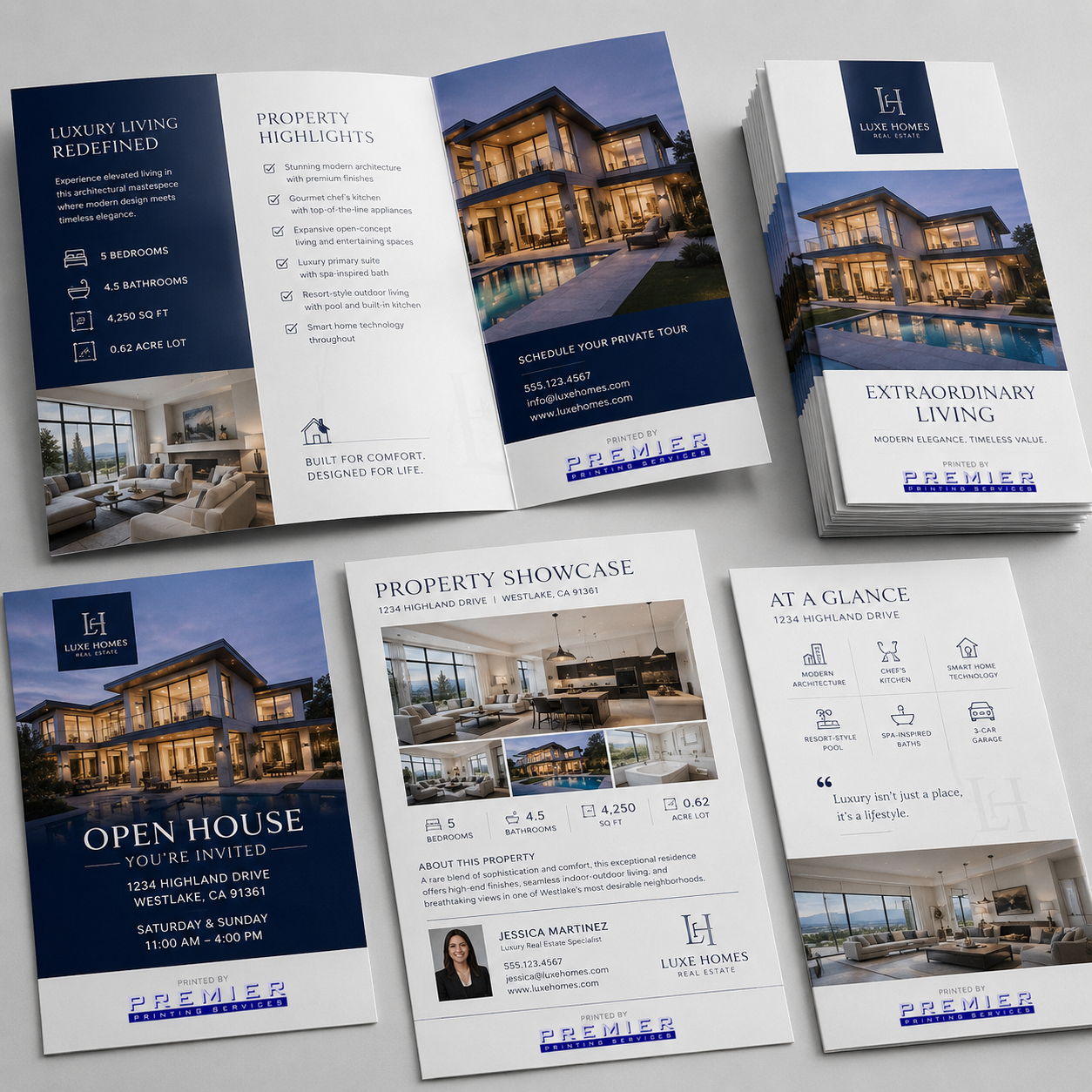 Real estate brochure printing example.